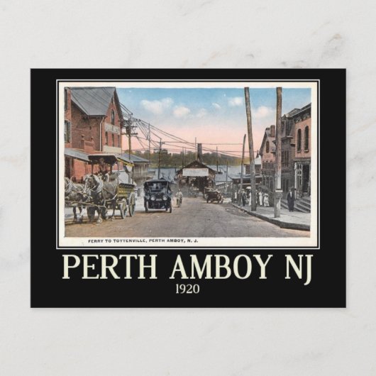 Perth Amboy, New Jersey, Vintage Briefkaart (Voorkant)