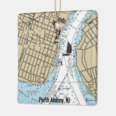 Perth Amboy NJ Chart Keramisch Ornament (Links)