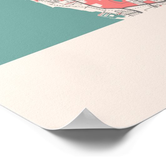 Perth - Australia Chalk City Map Poster (Hoek)