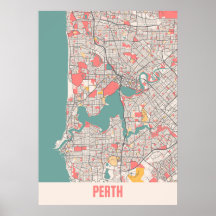 Perth - Australia Chalk City Map