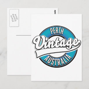 Perth Australia logo Briefkaart