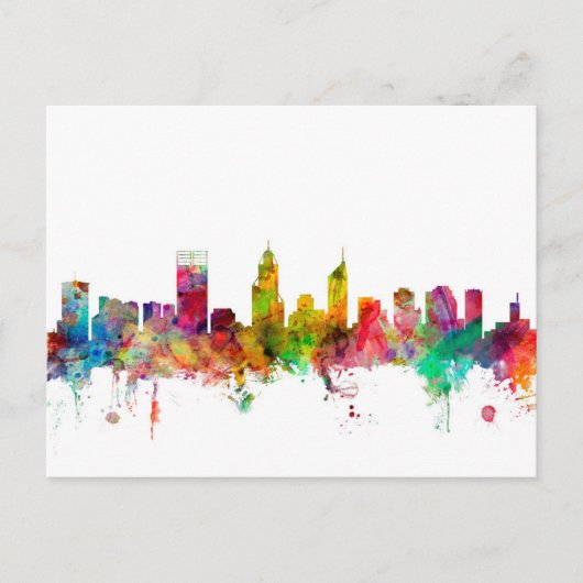 Perth Australia Skyline Briefkaart (Voorkant)
