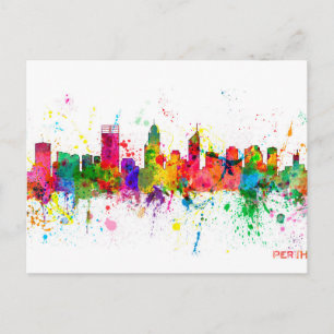 Perth Australia Skyline Briefkaart