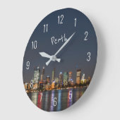 Perth Australia Skyline Night Reflections River Grote Klok (Hoek)