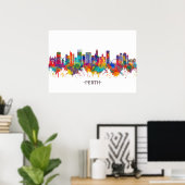 Perth Australia Skyline Poster (Thuiskantoor)