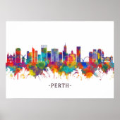 Perth Australia Skyline Poster (Voorkant)