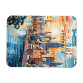 Perth Australia Travel Art Vintage Magneet (Horizontaal)