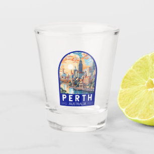 Perth Australia Travel Art Vintage Shot Glas