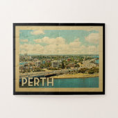 Perth Australia Vintage Travel Legpuzzel (Horizontaal)