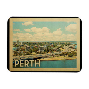 Perth Australia Vintage Travel Magneet