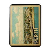 Perth Australia Vintage Travel Magneet (Verticaal)