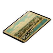 Perth Australia Vintage Travel Magneet (Linkerzijde)
