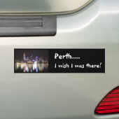 Perth Australia - Wish dat ik er was... City Night Bumpersticker (Op auto)
