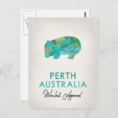 Perth Australia Wombat Briefkaart (Voorkant / Achterkant)