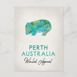Perth Australia Wombat Briefkaart