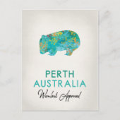 Perth Australia Wombat Briefkaart (Voorkant)