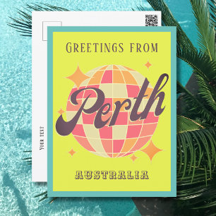 Perth Australië kleurrijk wenskaart Briefkaart