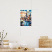 Perth Australië Reizen Kunst Vintage Poster (Keuken)