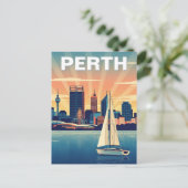 Perth Australië Skyline Reizen Briefkaart (Staand voorkant)