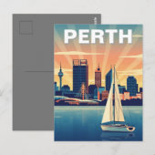 Perth Australië Skyline Reizen Briefkaart (Voorkant / Achterkant)