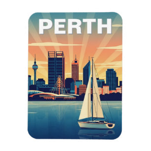 Perth Australië Skyline Reizen Magneet