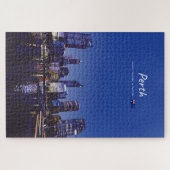 Perth, Australië - Stadsgezicht bij Nacht Legpuzzel (Horizontaal)
