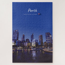 Perth, Australië - Stadsgezicht bij Nacht Legpuzzel