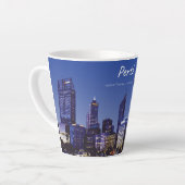Perth, Australië - Stadsgezicht 's Nachts Klein Latte Mok (Linkerhoek)