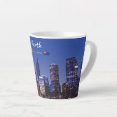 Perth, Australië - Stadsgezicht 's Nachts Klein Latte Mok (Rechterhoek)