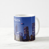 Perth, Australië - Stadsprofiel 's Nachts Koffiemok (Voorkant rechts)