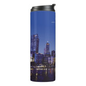 Perth, Australië - Stadsprofiel 's Nachts Thermosbeker (Gedraaid links)