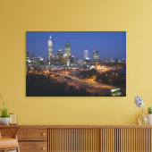 Perth, Australië. Uitzicht op het centrum van Pert Canvas Afdruk (Insitu (Woonkamer))