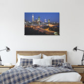 Perth, Australië. Uitzicht op het centrum van Pert Canvas Afdruk (Insitu (Slaapkamer))