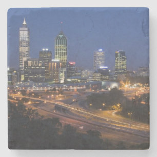 Perth, Australië. Uitzicht op het centrum van Pert Stenen Onderzetter