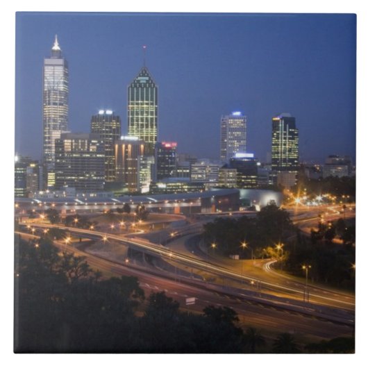 Perth, Australië. Uitzicht op het centrum van Pert Tegeltje (Voorkant)