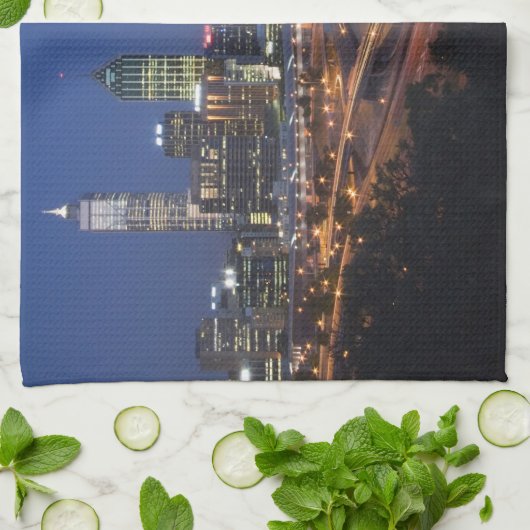 Perth, Australië. Uitzicht van het centrum van Per Theedoek (Gevouwen)