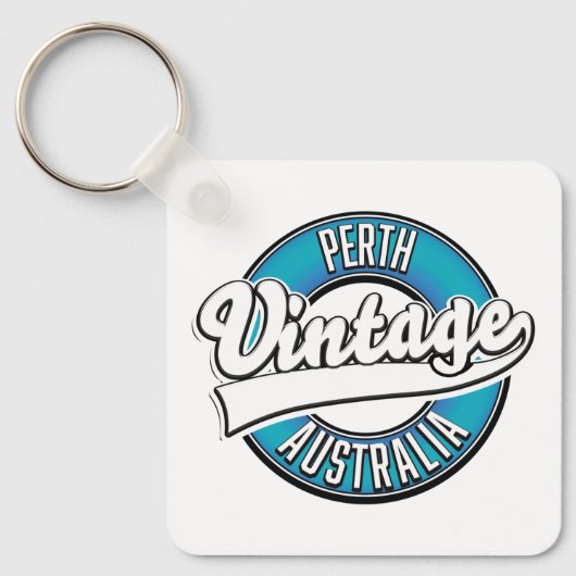 Perth Australië vintage logo Sleutelhanger (Voorkant)