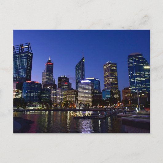 Perth, Australische cityscape foto Briefkaart (Voorkant)