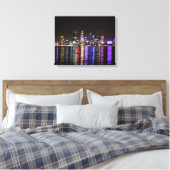 Perth CBD bij nacht Canvas Afdruk (Insitu (Slaapkamer))