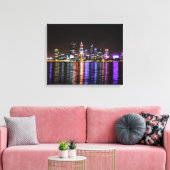 Perth CBD bij nacht Canvas Afdruk (Insitu (Woonkamer))