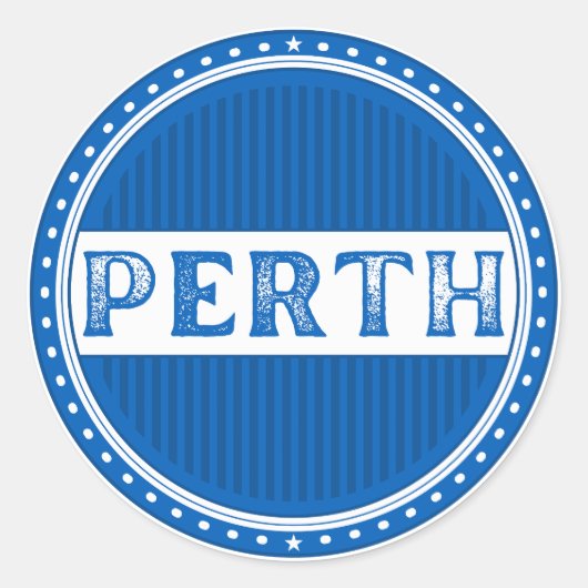Perth City Pride Embleem – Schotse identiteit Ronde Sticker (Voorkant)