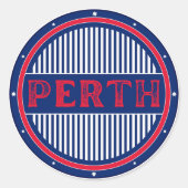 Perth City Pride Emblem – Australian Identity Ronde Sticker (Voorkant)