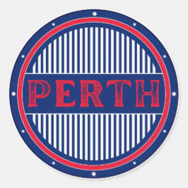 Perth City Pride Emblem – Australian Identity Ronde Sticker