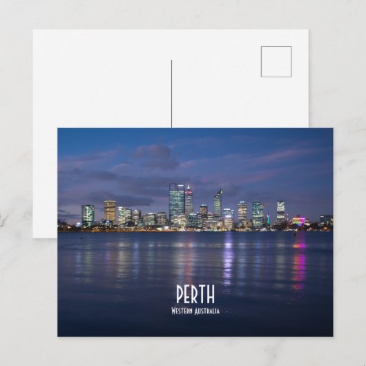 Perth City Skyline Briefkaart (Voorkant / Achterkant)