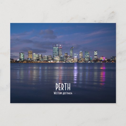 Perth City Skyline Briefkaart (Voorkant)