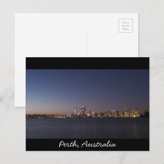 Perth city skyline briefkaart (Voorkant / Achterkant)