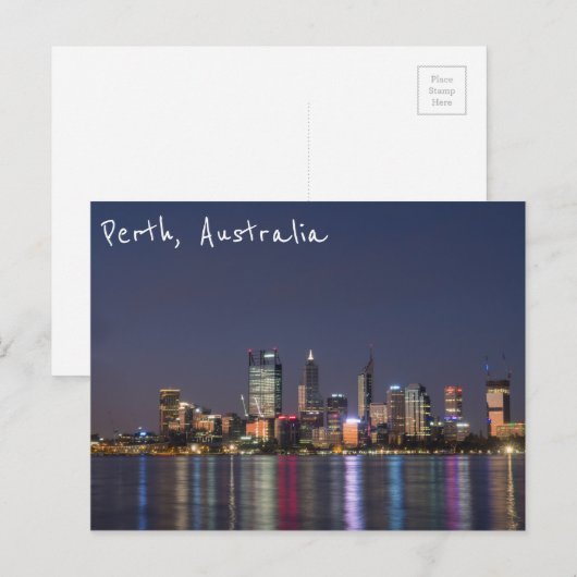 Perth city skyline briefkaart (Voorkant / Achterkant)