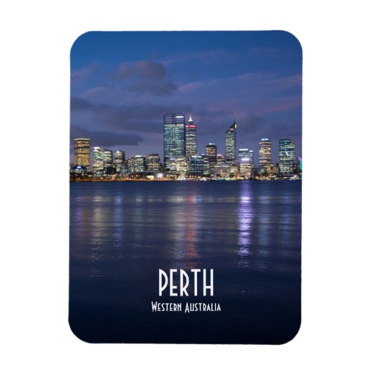 Perth City Skyline Magneet (Verticaal)