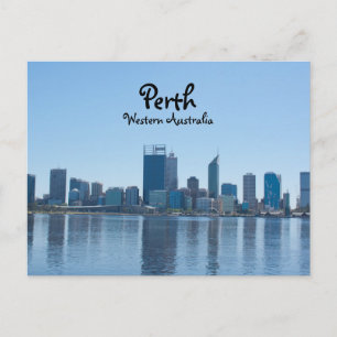Perth City Skyline op overdag Briefkaart