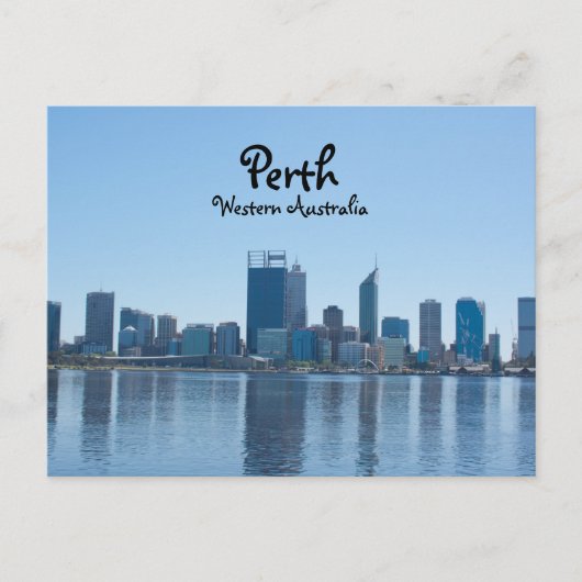 Perth City Skyline op overdag Briefkaart (Voorkant)
